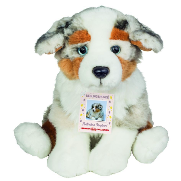 Teddy Hermann Mops Kuscheltier Stofftier Plüschtier Hund Plüsch Beige Braun 25cm 
