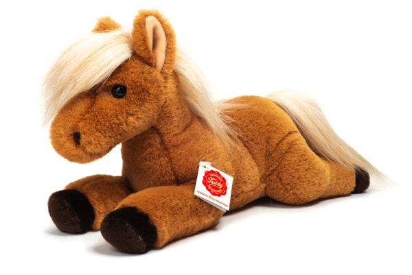 Pferd liegend 34 cm Teddy Hermann