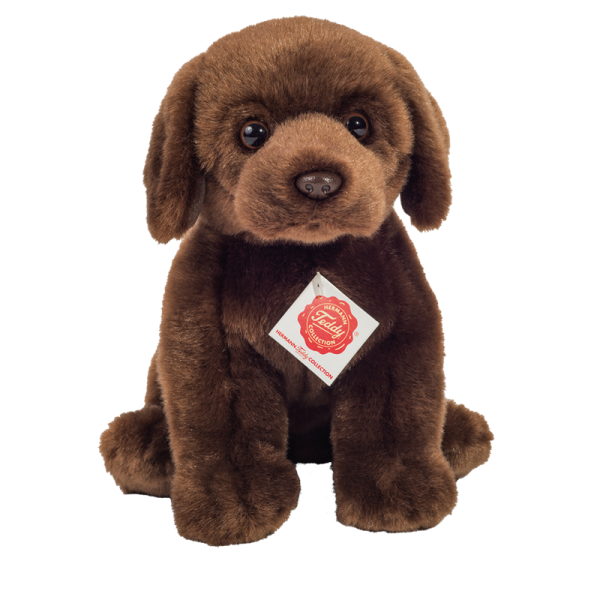 Labrador sitzend dunkelbraun 25 cm Teddy Hermann