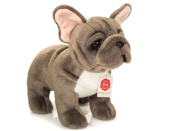 Französische Bulldogge stehend grau 30 cm von Teddy Hermann
