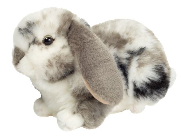 Widderkaninchen grau-weiß gescheckt 23 cm Teddy Hermann Shop