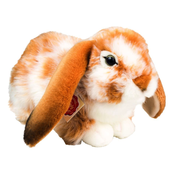 Hase liegend hellbraun-weiss gescheckt 30 cm Teddy Hermann
