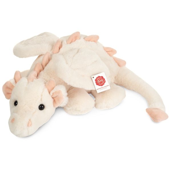 Teddy Hermann Drache Fluffy weiß-rosa 32 cm