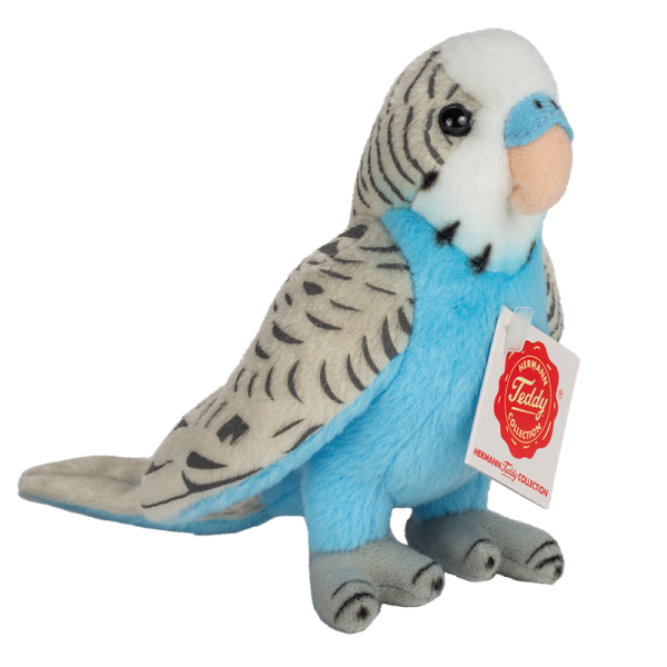 Wellensittich blau 13 cm Teddy Hermann