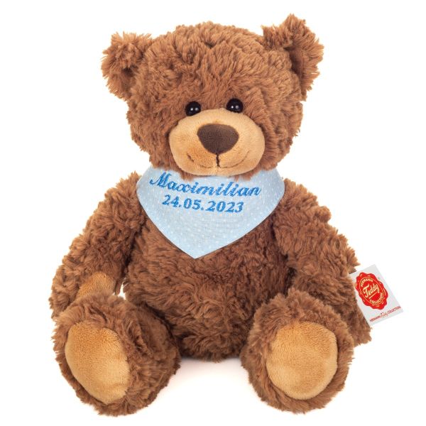 Teddy mit individueller Bestickung (blaues Halstuch)
