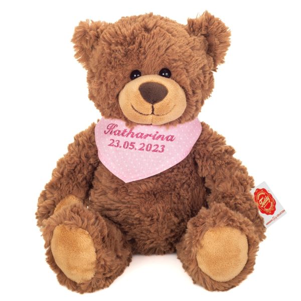 Teddy mit individueller Bestickung (rosa Halstuch)
