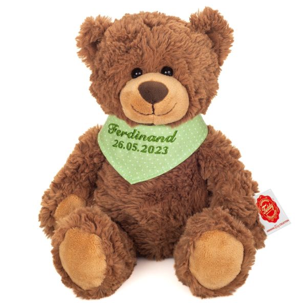 Teddy mit individueller Bestickung (grünes Halstuch)
