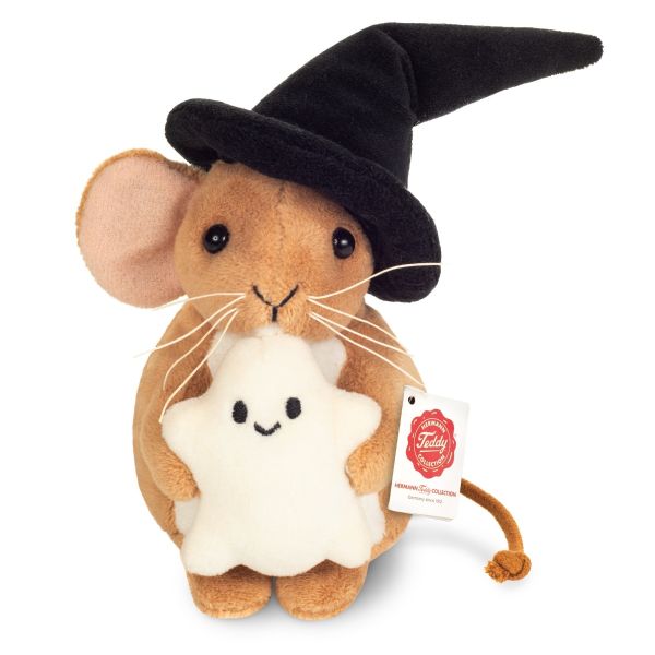 Halloweenmaus mit Gespenst 11 cm