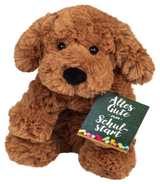 Schlenkerhund „Schulanfang“ braun 20 cm von Teddy Hermann