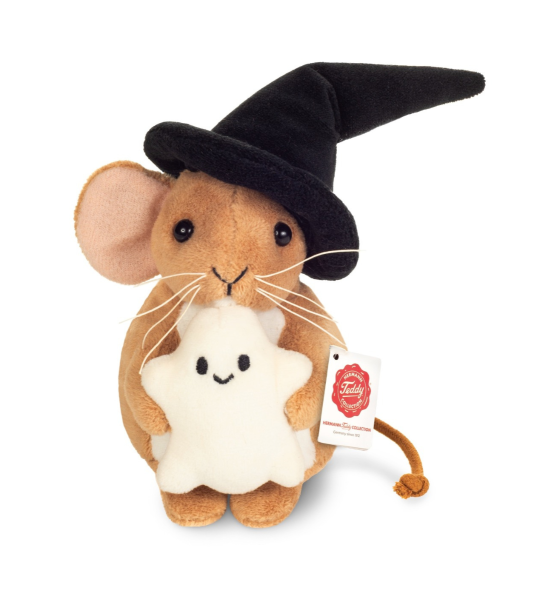 Teddy Hermann Halloweenmaus mit Gespenst 11 cm